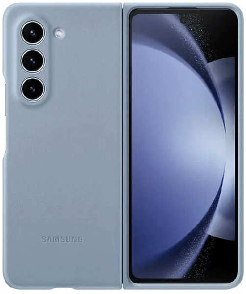 Кожаная накладка Samsung Leather Case для Galaxy Fold 5 синяя SZ 9641412637