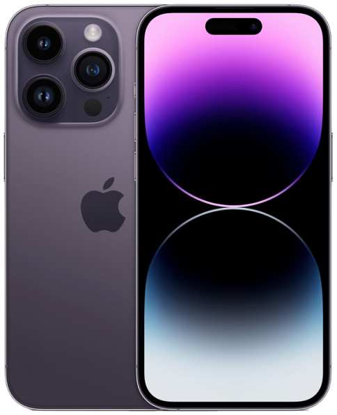 Мобильный телефон Apple iPhone 14 Pro 1TB Dual: nano SIM + eSim deep purple (фиолетовый) новый, не актив, без комплекта 9641412886