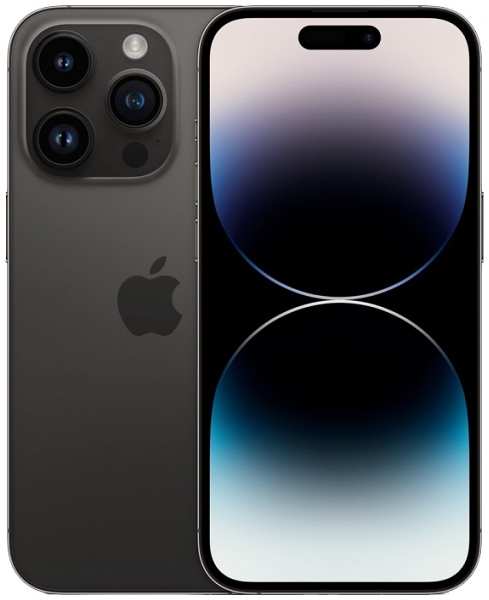 Мобильный телефон Apple iPhone 14 Pro 1TB Dual: nano SIM + eSim space black (черный космос) новый, не актив, без комплекта 9641412888