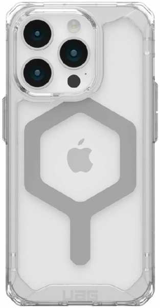 Apple Противоударная пластиковая накладка UAG Plyo MagSafe серебро для iPhone 15 Pro прозрачная 9641414093