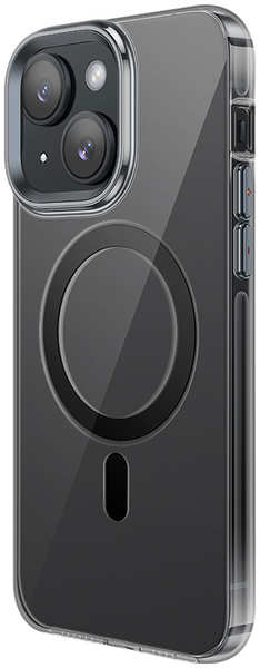 Apple Противоударная пластиковая накладка Hoco MagSafe для iPhone 15 затемненная 9641414470