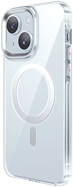 Apple Противоударная пластиковая накладка Hoco MagSafe для iPhone 15 Plus прозрачная
