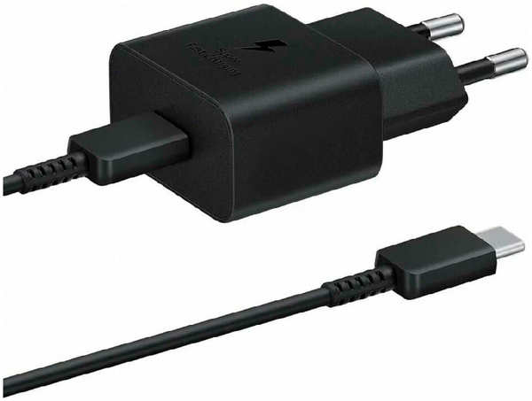 Сетевое зарядное устройство + кабель Type-C/Type-C Samsung (EP-T2510XBEGRU) USB-C 25W черный EAC 9641415316