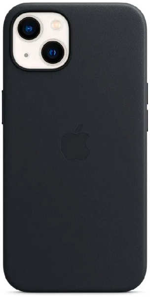 Кожанная накладка Leather Case c Mag Safe для Apple Iphone 15 (черная) 9641415407