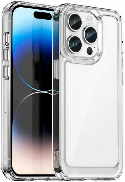 Apple Противоударная пластиковая накладка Monarch Cryzal для iPhone 15 Pro кристально-прозрачный 9641415806