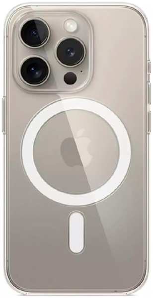 Противоударная накладка Clear Case с MagSafe для Apple iPhone 15 Pro прозрачная TK 9641418405