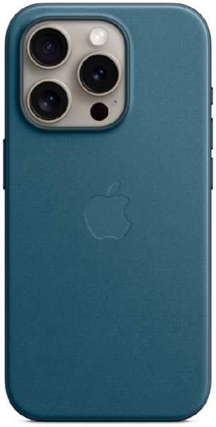 Apple Накладка FineWoven для iPhone 15 Pro с MagSafe Тихоокеанский Синий 9641418406