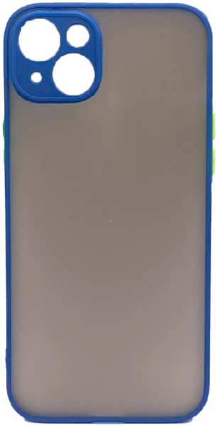 Apple Пластиковая накладка NEW Skin для iPhone 15 Plus затемненная синий кант 9641420871