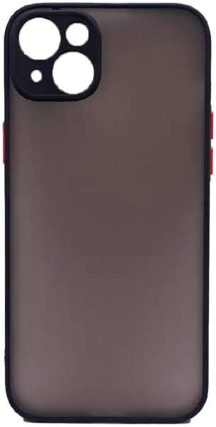 Apple Пластиковая накладка NEW Skin для iPhone 15 Plus затемненная черный кант 9641420872