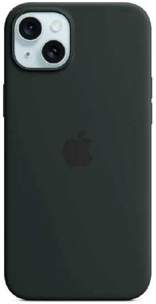Apple Силиконовая накладка Silicone Case с MagSafe для iPhone 15 черная UAE 9641420875