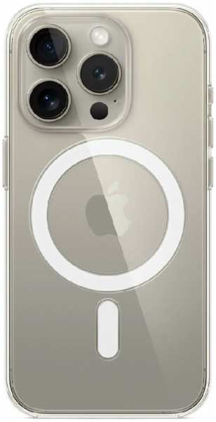 Apple Пластиковая накладка Clear Case MagSafe для iPhone 15 Pro прозрачная