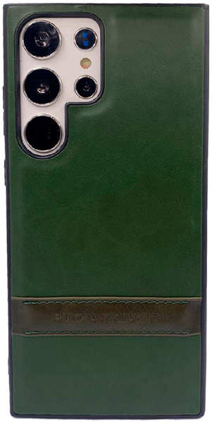 Пластиковая накладка PULOKA Classic для Samsung Galaxy S23 Ultra под кожу зеленая 9641421488