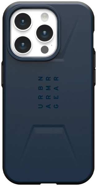 Apple Противоударная пластиковая накладка UAG Civilian MagSafe для iPhone 15 Pro синяя 9641421588