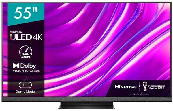 55″ Телевизор Hisense 55U8HQ (2022) MiniLED, 4K Ultra HD, SmartTV, 120 Гц 9641421840