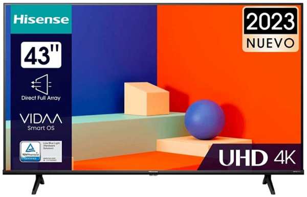 43″ Телевизор Hisense 43A6K DLED, 4K Ultra HD, черный 9641421893