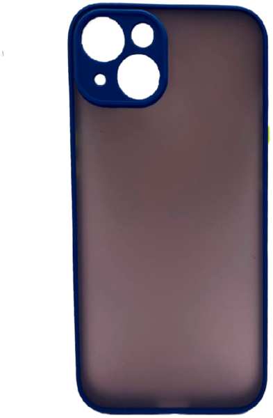 Apple Пластиковая накладка NEW Skin для iPhone 14 затемненная синий кант 9641423330