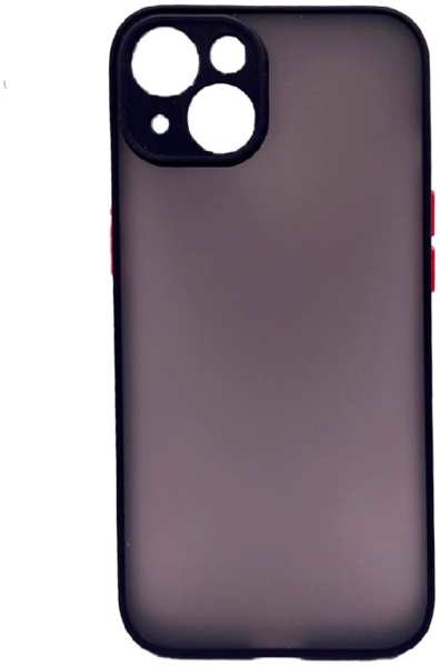 Apple Пластиковая накладка NEW Skin для iPhone 14 затемненная черный кант 9641423331