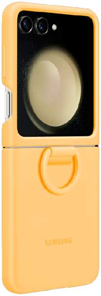 Чехол для Samsung Galaxy Flip 5 Silicone Case with Ring Apricot (желтый) 9641423516