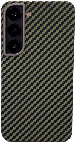 Пластиковая накладка KZDOO KEVLAR для Samsung Galaxy S23 зеленая