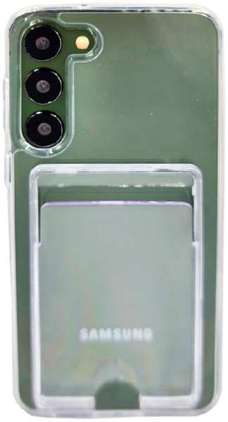 Пластиковая накладка KEEPHONE с карманом для Samsung Galaxy S23 Plus прозрачная 9641424869
