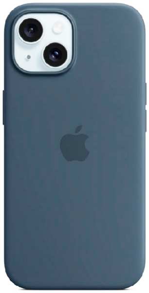 Apple Силиконовая накладка Silicone Case с MagSafe для iPhone 15 синяя SZ 9641425088