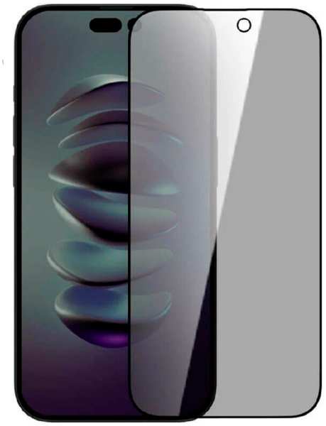 Apple Конфидециальное защитное стекло Jasper для iPhone 14 Pro Max полноэкранное черное
