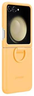 Чехол для Samsung Galaxy Flip 5 Silicone Case with Ring Apricot (желтый) EAC 9641425907