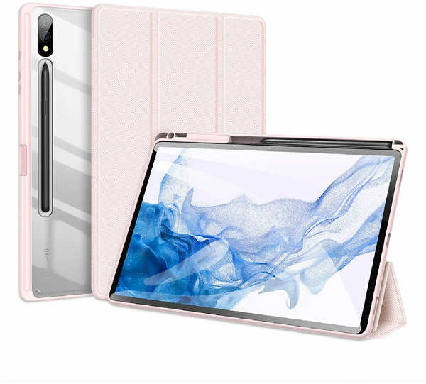 Чехол книжка DUX DUCIS Toby Series для Samsung Galaxy Tab S9+ розовая