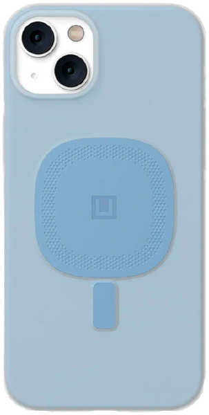 Apple Противоударная пластиковая накладка UAG Lucent MagSafe для iPhone 14 Plus голубая 9641443651