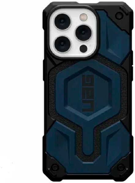 Apple Противоударная пластиковая накладка UAG Monarch для iPhone 14 Pro черно-синий 9641443787