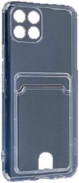 Силиконовая накладка для Infinix Smart 6 прозрачная с картхолдером 9641447861