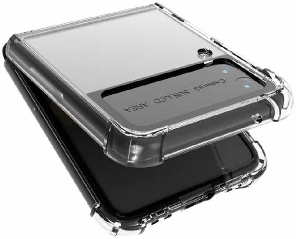 Противоударная пластиковая накладка для Samsung Galaxy Z Flip 4 прозрачная 9641460854