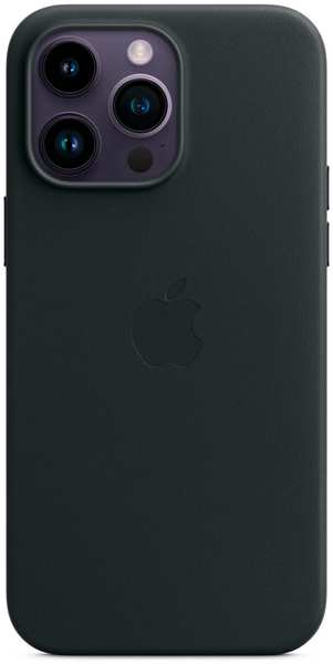 Apple Пластиковая накладка Leather Case MagSafe для iPhone 14 Pro Max черный 9641464150