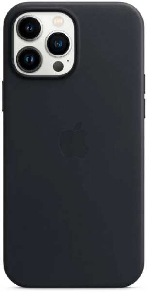 Apple Пластиковая накладка Leather Case MagSafe для iPhone 14 Pro черный 9641464159