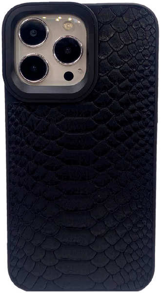 Apple Пластиковая накладка Kaisa для iPhone 14 Pro черная под кожу 9641465950