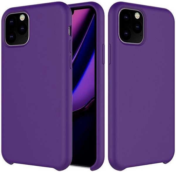 Apple Силиконовая накладка FasiON для iPhone 11 Pro Max (SC) фиолетовая 9641473293