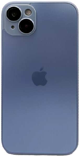 Apple Пластиковая накладка AG Glass case MagSafe для iPhone 14 Plus голубая