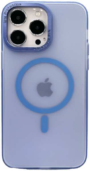 Apple Пластиковая накладка WIWU Ultra Thin Frosted MagSafe для iPhone 14 Pro Max прозрачная синяя