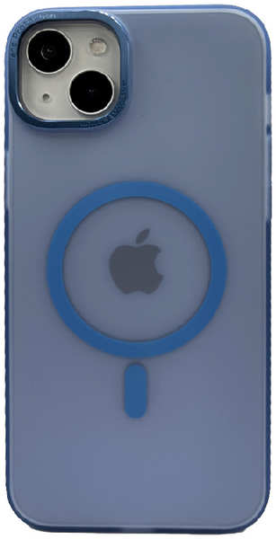 Apple Пластиковая накладка WIWU Ultra Thin Frosted MagSafe для iPhone 14 Plus прозрачный синий 9641486092