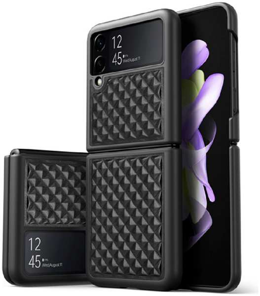 Пластиковая накладка Dux Ducis Venice series для Samsung Galaxy Z Flip 4 экокожа черная 9641486146