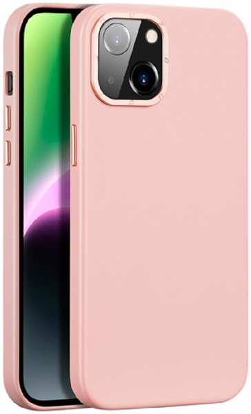 Apple Пластиковая накладка Dux Ducis GRIT series MagSafe для iPhone 14 Plus экокожа розовая 9641486290