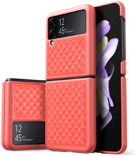 Пластиковая накладка Dux Ducis Venice series для Samsung Galaxy Z Flip 4 экокожа красная 9641486292