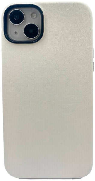Apple Пластиковая накладка KZDOO Noble для iPhone 14 под кожу белая 9641489083