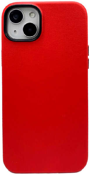 Apple Пластиковая накладка KZDOO Noble для iPhone 14 под кожу красная 9641489085