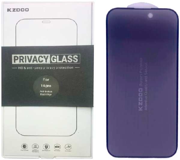 Apple Защитное стекло KZDOO Anti-Dust для iPhone 14 Pro полноэкранное черное
