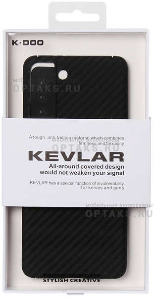Пластиковая накладка K-DOO KEVLAR для Samsung Galaxy S22 черная