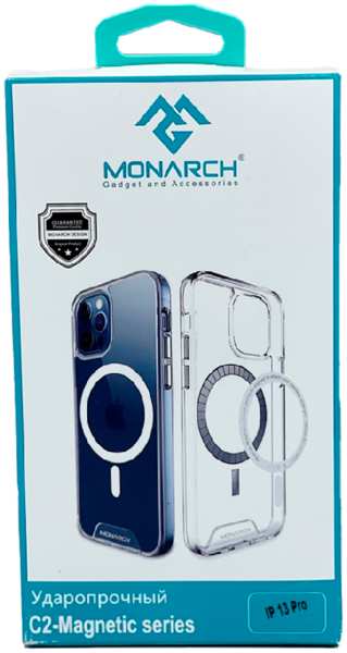 Apple Силиконовая накладка MONARCH (preimum) с MagSafe для iPhone 13 Pro черный кант 9642550925