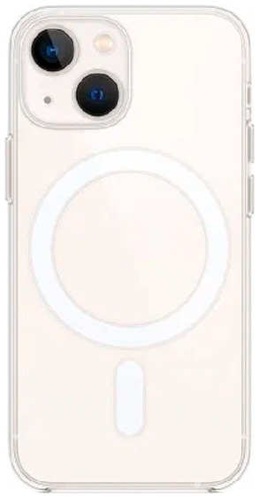 Apple Силиконовая накладка MONARCH (preimum) с MagSafe для iPhone 13 золотой кант 9642550927