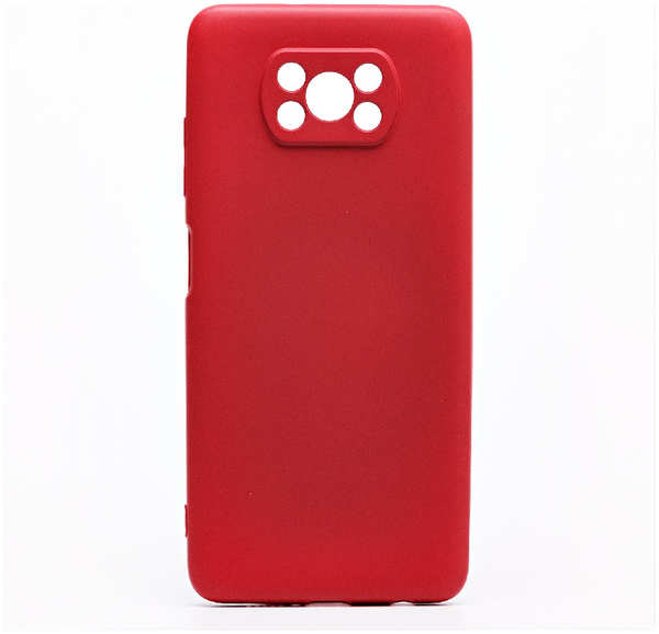 Силиконовая накладка для Xiaomi Redmi 10А (SC) красная 9642550963