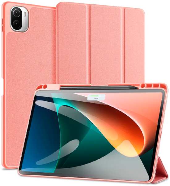 Чехол-книжка DUX DUCIS Domo Series для Samsung Galaxy Tab S8/S7 с отделением под стилус розовая
